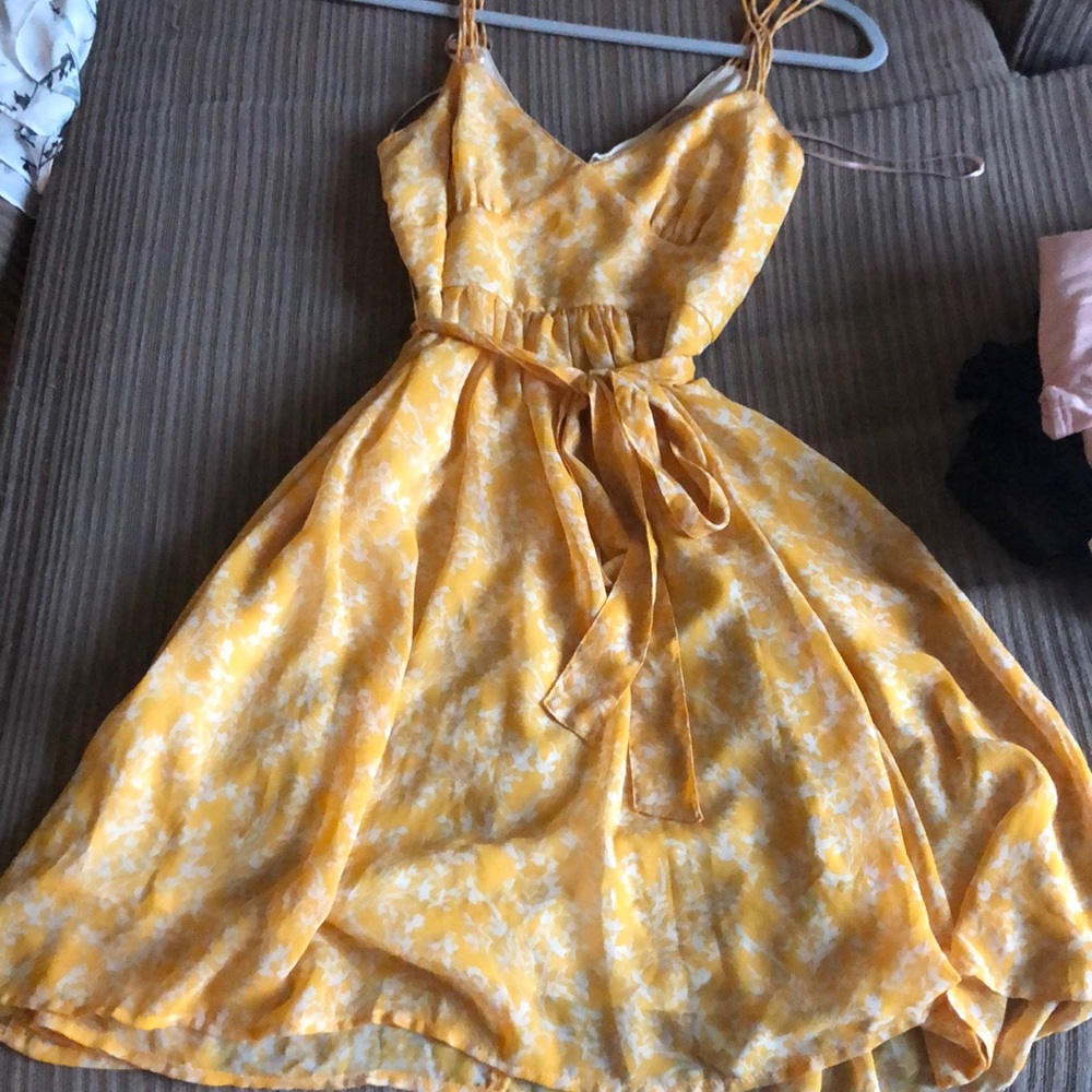 Yellow flower dress